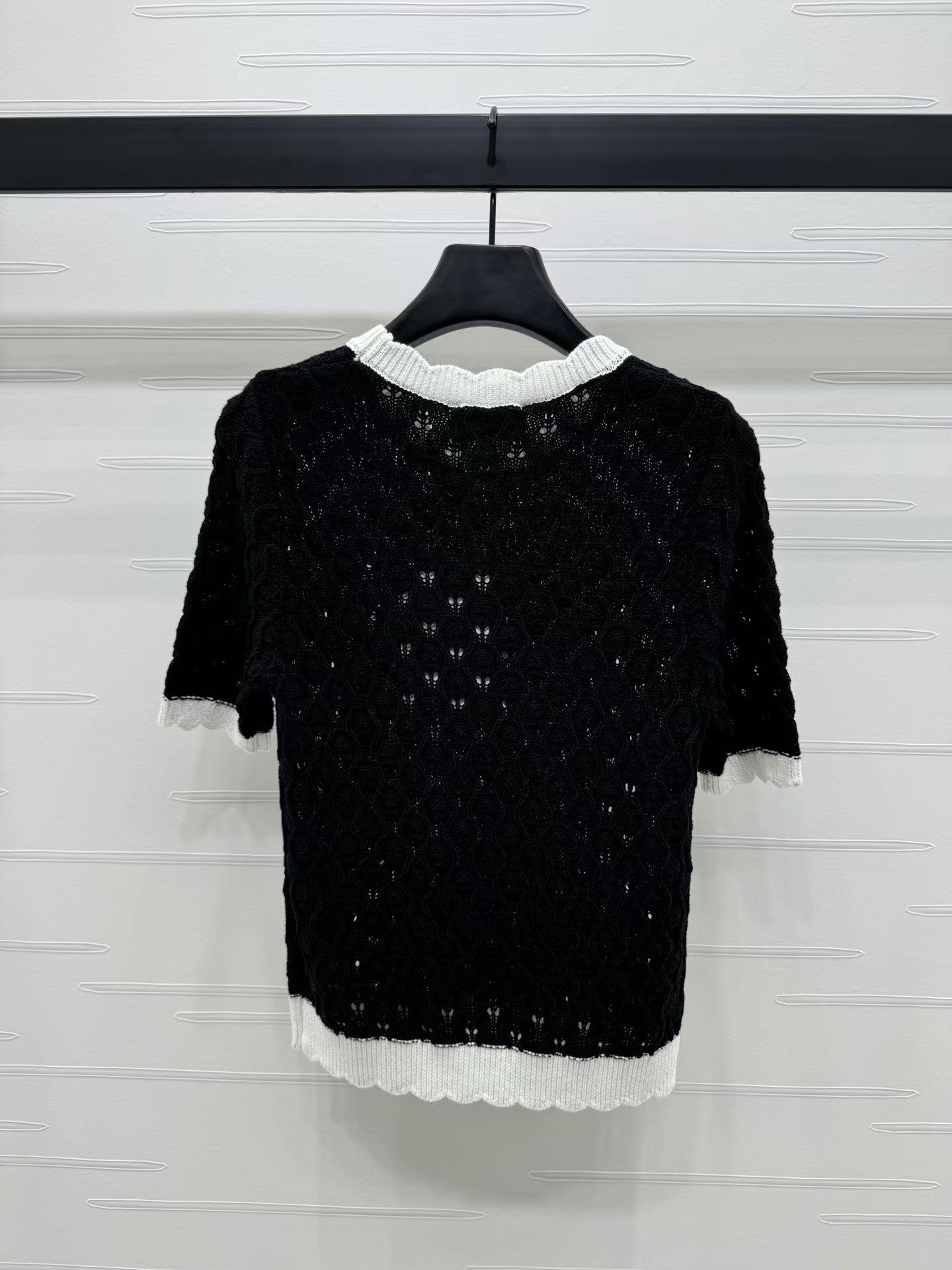 2024 Fashionable Knitted Hollow T-Shirt